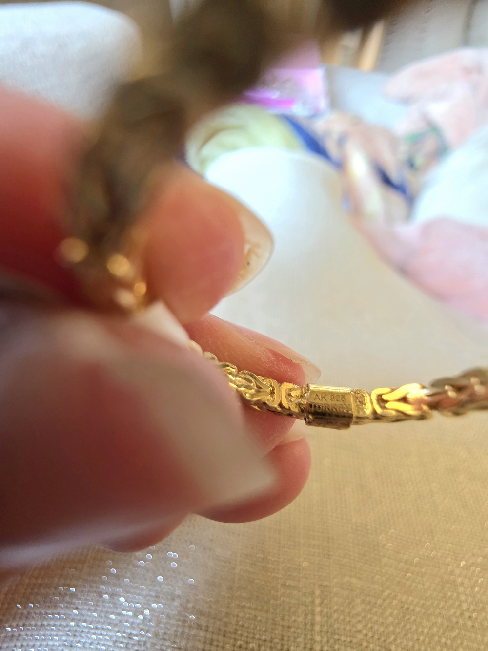 JTV 18K Yellow Gold Over Sterling Silver 2.5mm Byzantine Band Ring - Size 12.5 - Picture 10 of 12